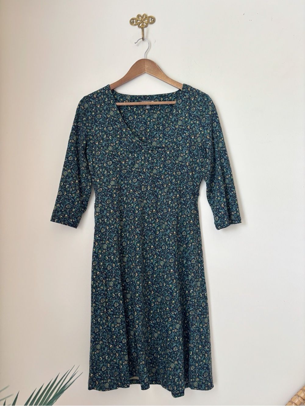 Toad & Co Floral V Neck Rosalinda Dress Medium